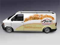 Arsenal pékség Volkswagen T5 3D látványterv Autódekorációhoz