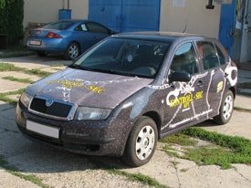 Skoda Fabia autódekoráció: Kontroll-Sec Kft. autó dekoráció 03