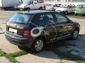 Skoda Fabia autódekoráció: Kontroll-Sec Kft. autó dekoráció 07