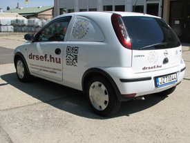Dr. Sef Opel Corsa Van autó dekoráció, autódekorácó