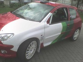 Peugeot 307 Takács G. Rally autó dekoráció, autódekorácó