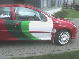 Peugeot 307 Takács G. Rally autó dekoráció, autódekorácó