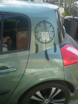 Renault matt fekete fóliázás,  autódekoráció, autó dekoráció