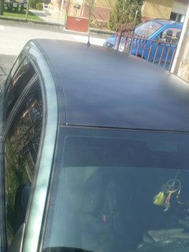 Renault matt fekete fóliázás,  autódekoráció, autó dekoráció
