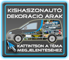 Autódekoráció mintaárak (kis haszongépjármű autódekoráció); VolksWagen Caddy
