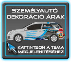 Autódekoráció mintaárak (személygépjármű autódekoráció); VolksWagen Golf MK VI